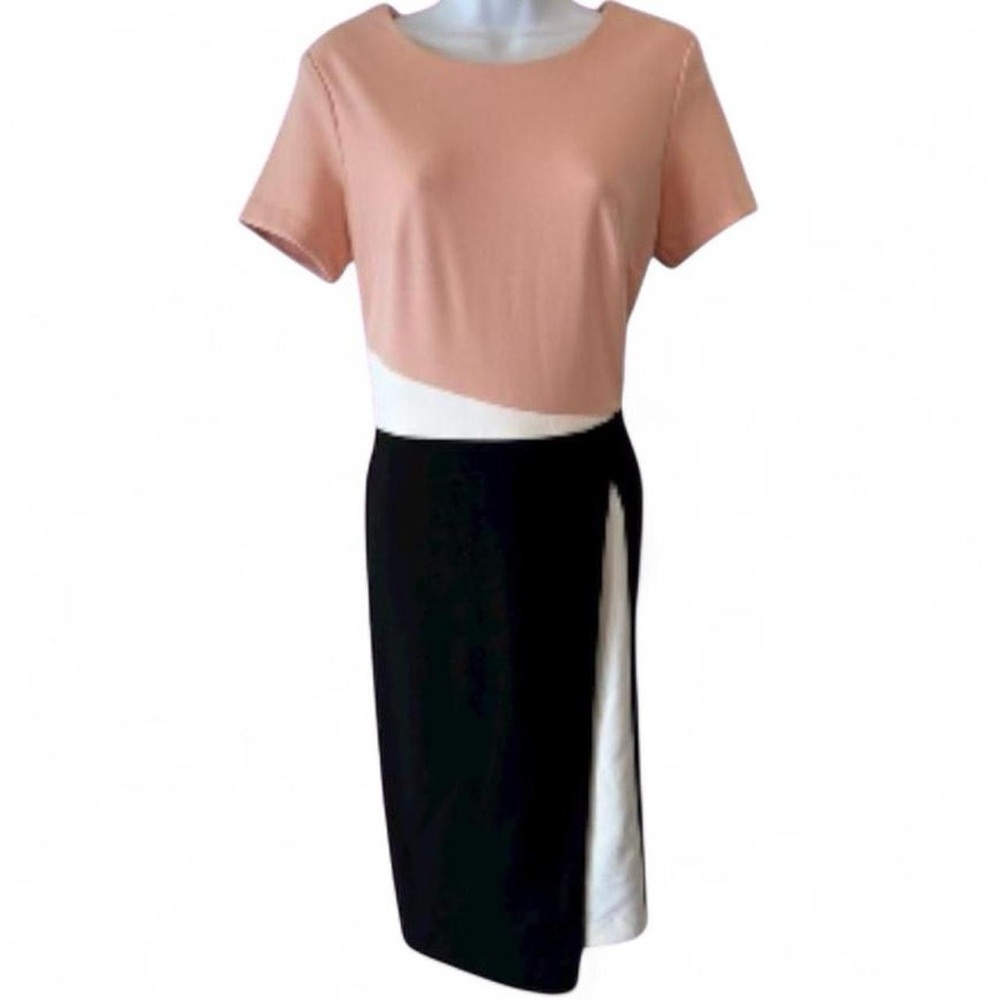 90s Style Abstract Retro Punk Chic Colorblock RN Studio by Ronnie Nicole Dress